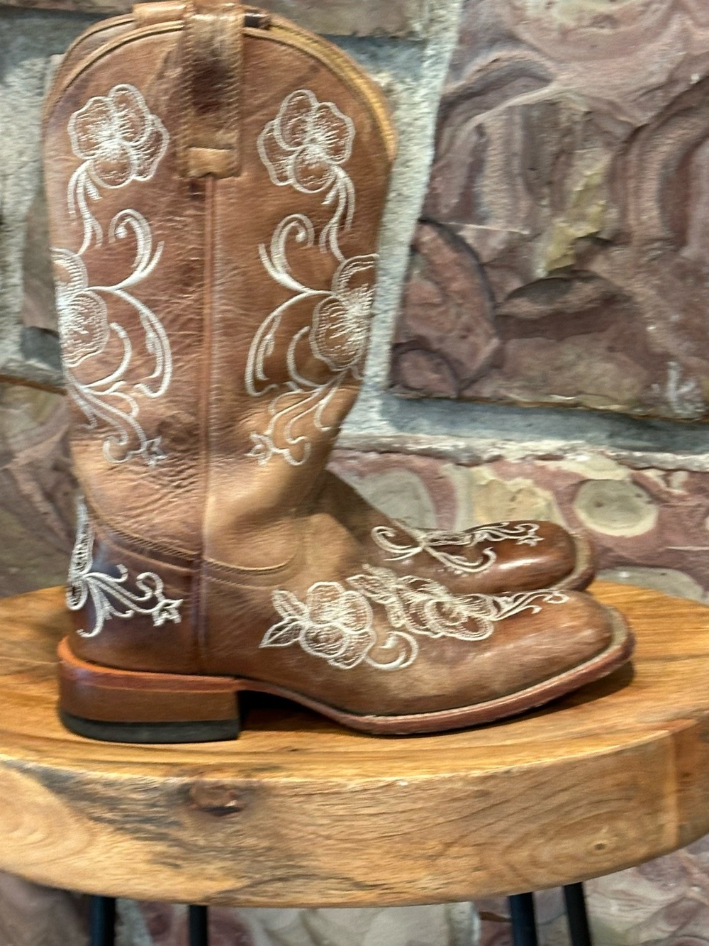 Shyanne Tan Brown Western Boot Interior Label Detail - Picture 13 of 15